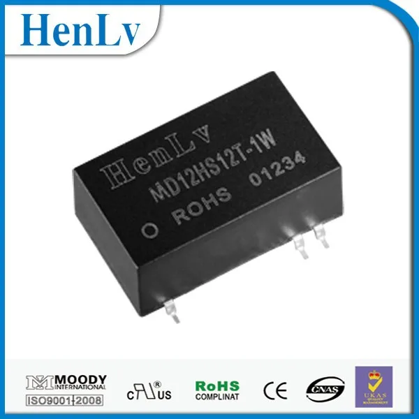 16 контакт. изоляция постоянного тока DC преобразователь 12VDC к 12VDC MD12HS12T-1W SMD 23.86 * 13.70 * 7.50 мм