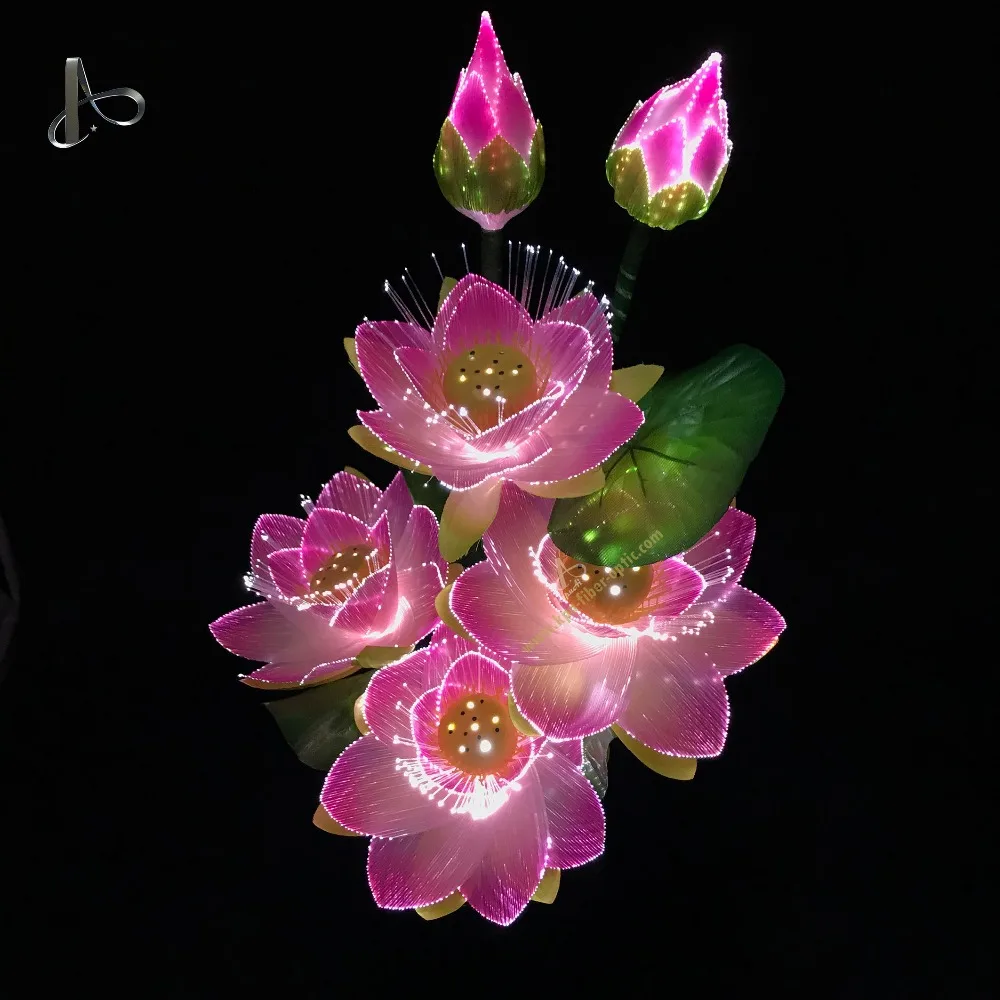 Wholesale Price LED Flower Fiber Optic Lights Decorative Indoor Flowers