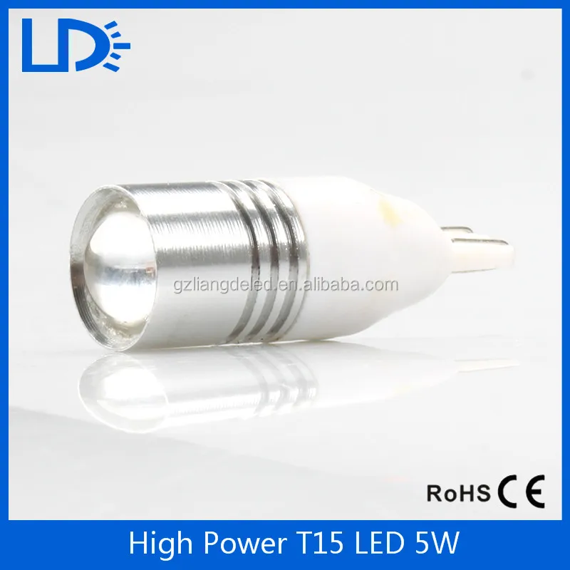 Высокая мощность 12 В T15 5 Вт led автомобилей лампы светодиодные ширина с объектива проектора