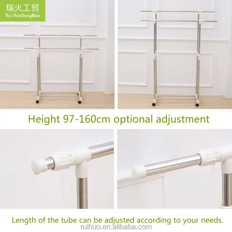 
Cheap sophisticate hanger double clothes rack racks 