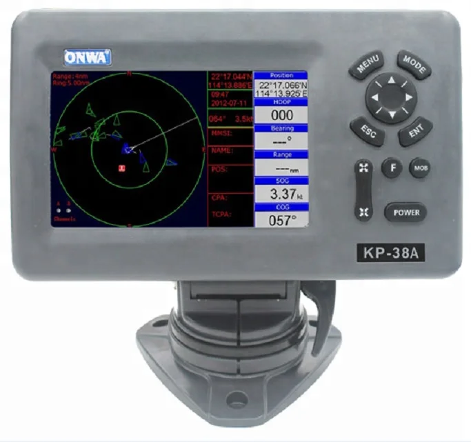 KP-38A (New!)  5-inch GPS Chart Plotter with Class B AIS Transponder
