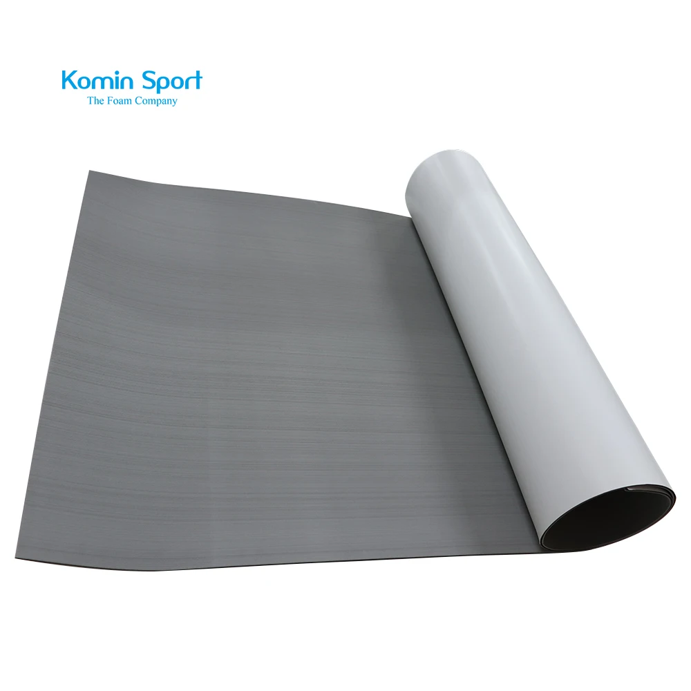 Komin Sport Hot Sale Non Slip Grey With Black Brushed EVA Foam Sheets Boat Yacht Deck Flooring