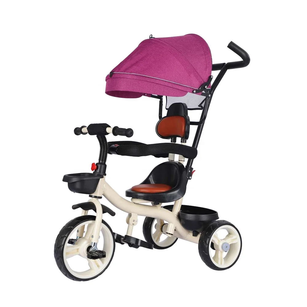 Factory price plastic baby children walkers tricycles with cover 713