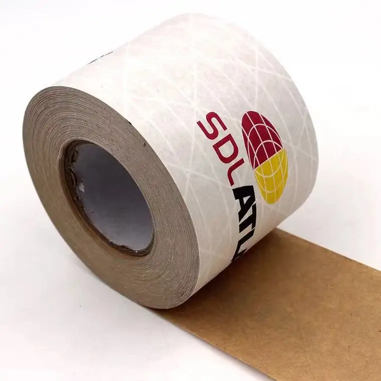 Custom Logo Printed white kraft Paper Packing Sticky sealing Tape