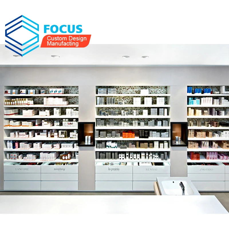 Simple Perfume Shop Interior Design Perfume Display Stands Modern Elegant Furniture Perfume Store Display Shelf