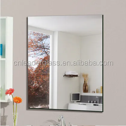 Beveled modern wall mirror