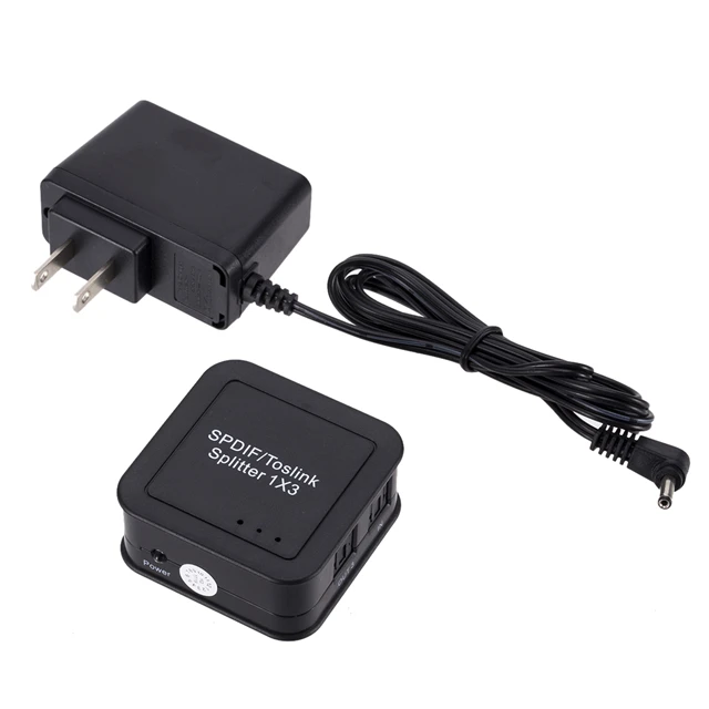 Mini Video Surround Sound Amplifier 1x3 Splitters Amplifier Repeater SPDIF Toslink Digital Optical Audio Splitter