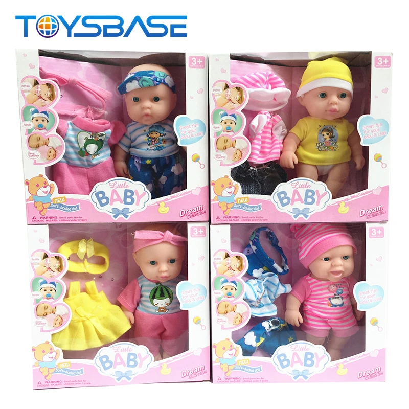 Wholesale Lovely Plastic Lifelike Boneco 6 Inch Baby Dolls