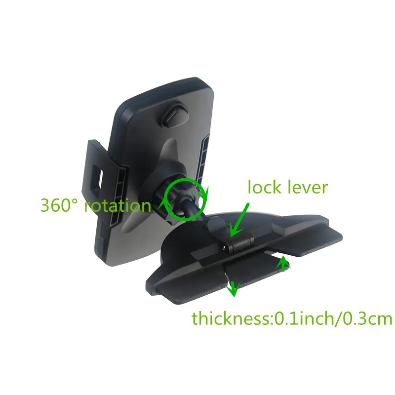 Universal CD slot Mount 360 degree on car phone holder