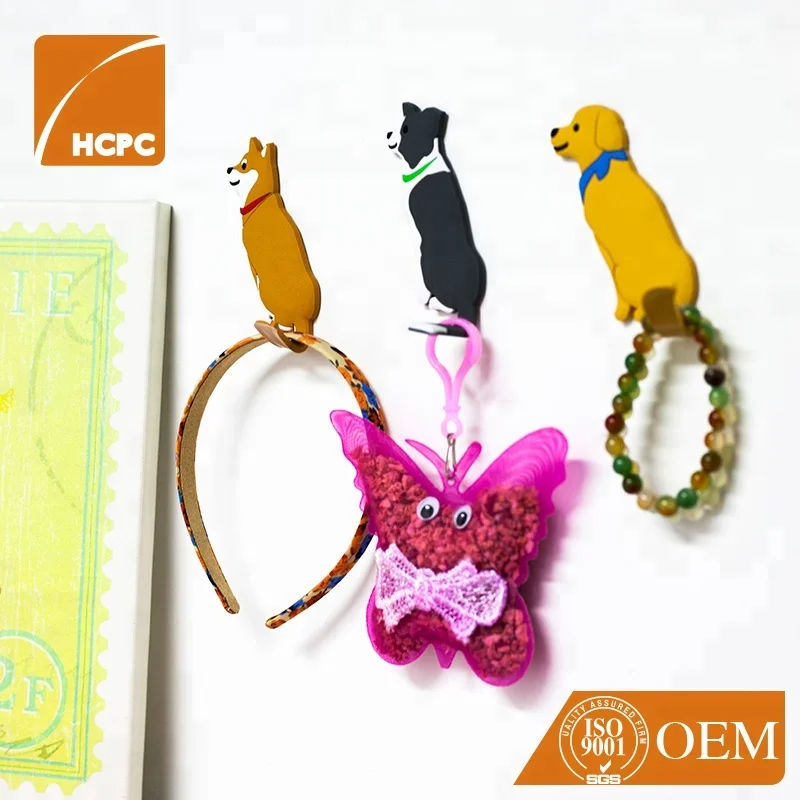 Cute Cartoon Animal Hook Wall Hanging Storage Hook Free Nail Single For Decorative Home Animal Hook