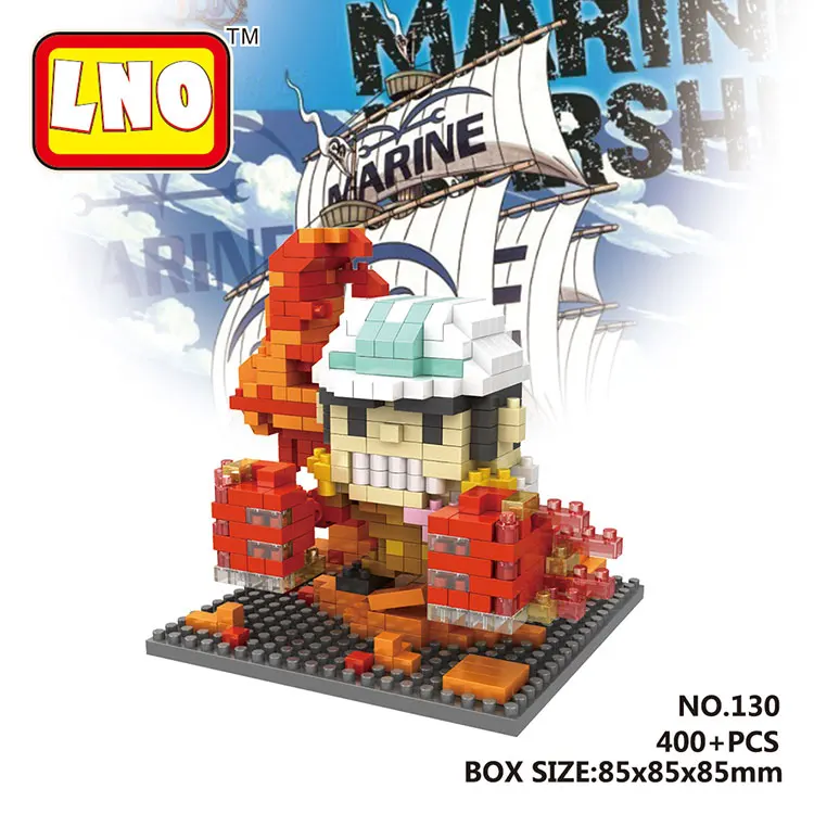 LNO educational plastic brick lot toys mini block one Anime piece toys for boys