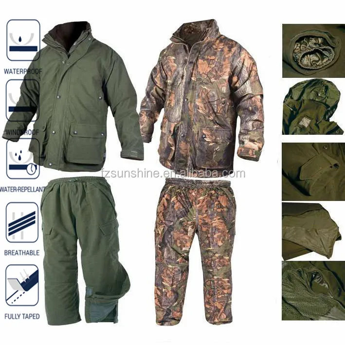 Green Waterproof Extreme Winter Hunting Clothes for men