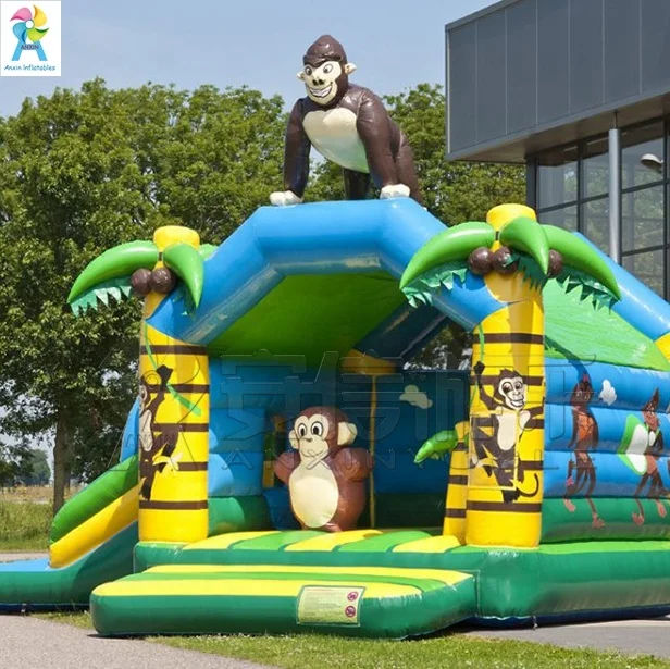 inflatable gorilla bounce house amusement castle around