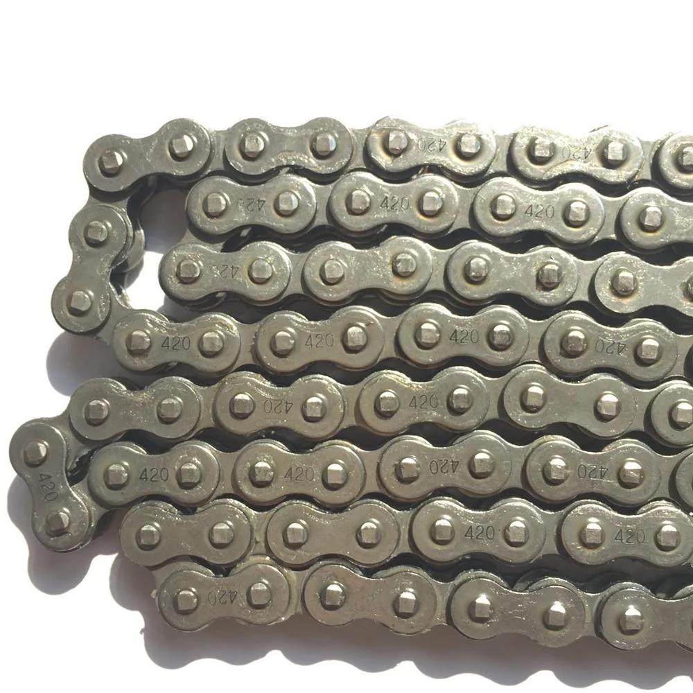 
Cheap price 40Mn natural color 420-120L motorcycle chain 