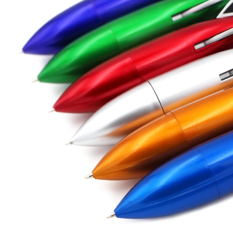 Novelty creative rockets or guidedmissile shaped ballpoint pen with multicolor for Promotion drum stick shaped pen