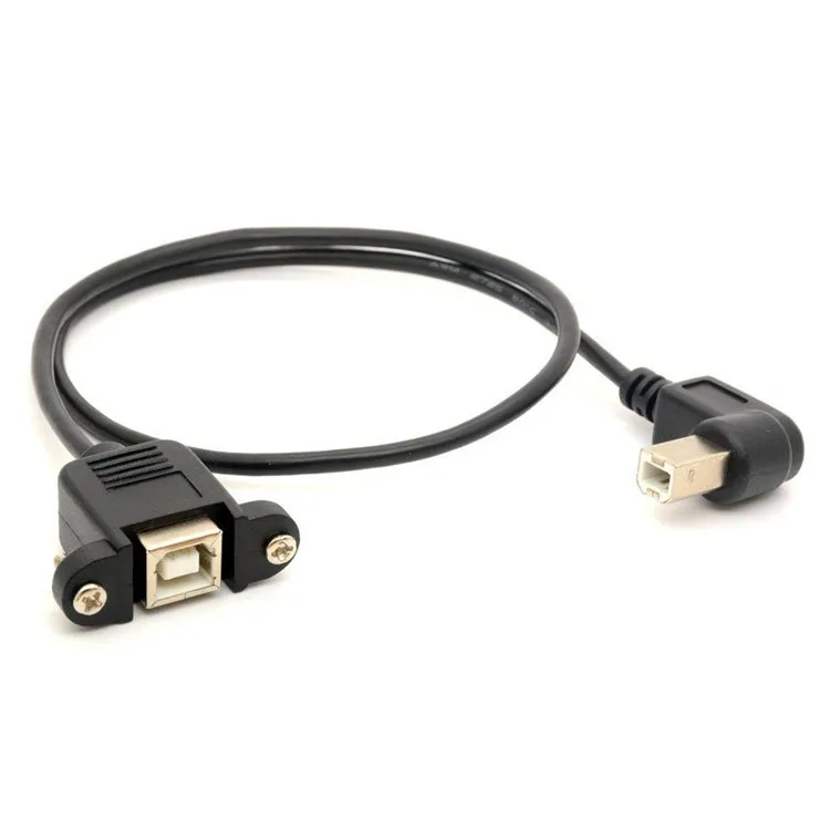 
High Quality USB 2.0 B Adapter Male to Female Connections 90 Degree Printer Extension Cable 