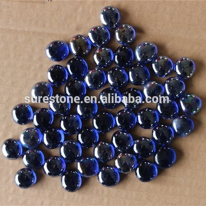 decorative coloured glass pebbles artificial clear glass stone Irregular Glass Pebbles For Swimming Pool