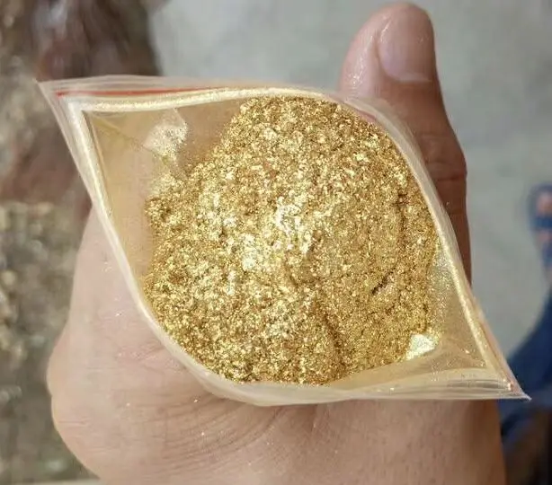 Cosmetic Grade Gold Luster Series Mica pigment flakes for eyeshadow makeup