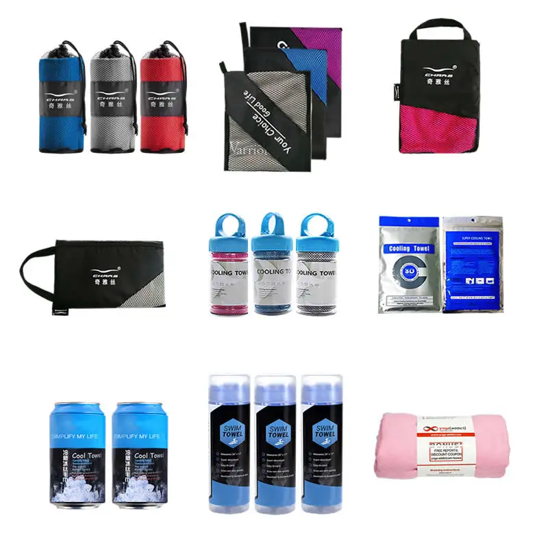 Custom Logo Printed PVA Fabric Ice Cool Material Fitness Cooling