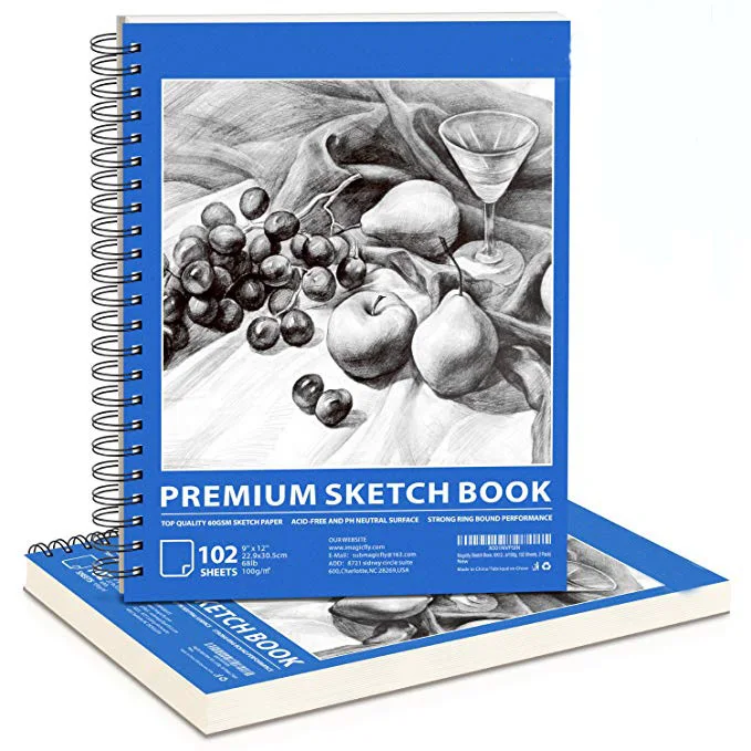 Spiral Bound Artist Sketch Pads Art Book Acid Free Drawing Paper for Kids & Adults, Artists Sketching, Drawing, Notebooks