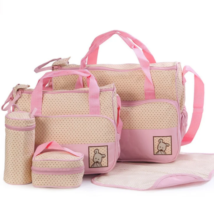 Wholesale Stock Four-piece Suit Baby Diaper Bag for Travelling