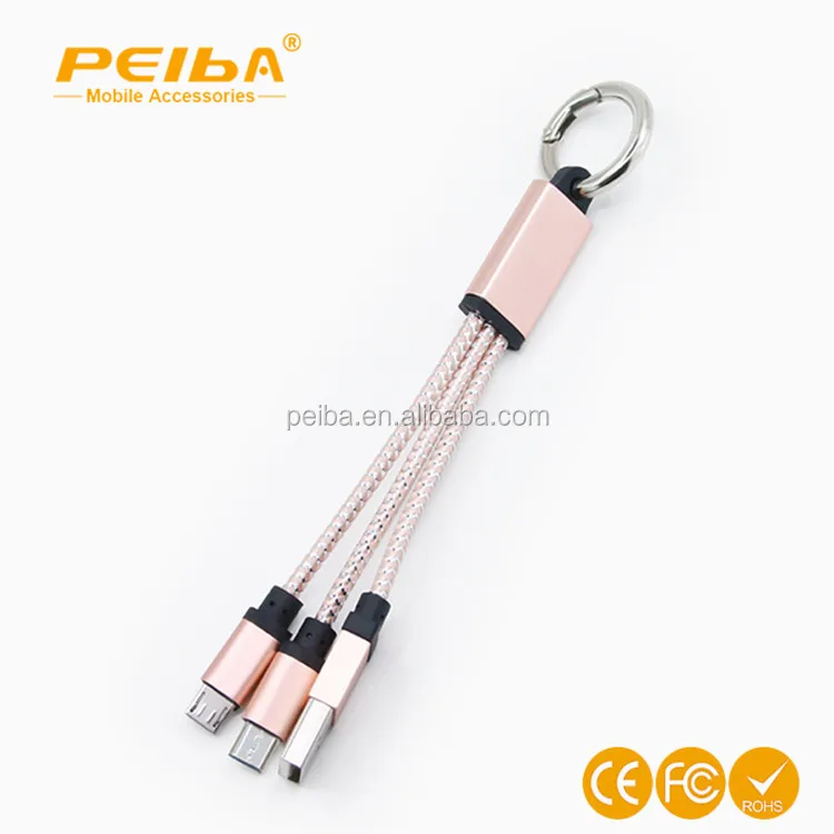 
China portable all in one flat mini high speed multi charger colorful micro usb 2.0 cable all in one usb data cable 