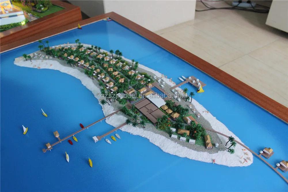 
Architecture design for beach villa model, ho model train model 