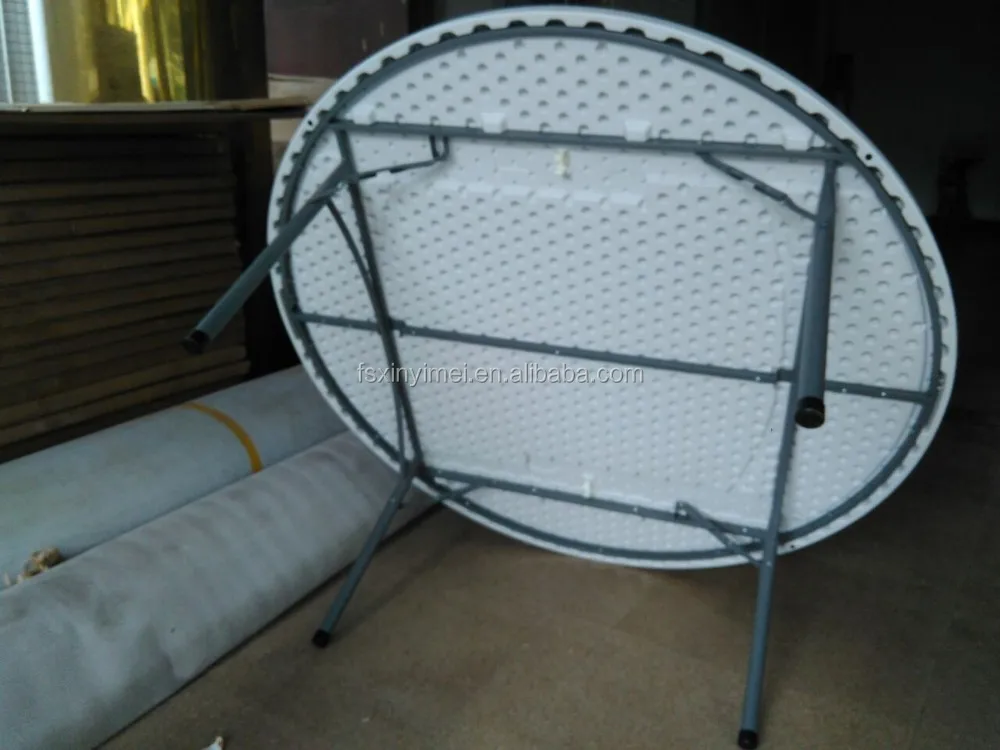 Hotel round foldable plastic table on sale