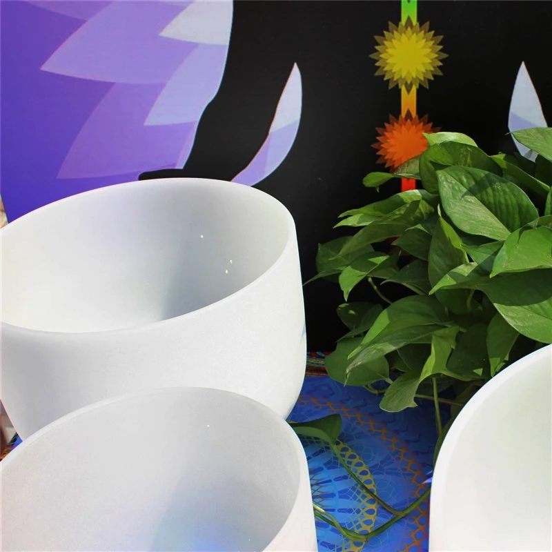 JINGDIAN 432HZ Crystal Singing Bowls 8 inch