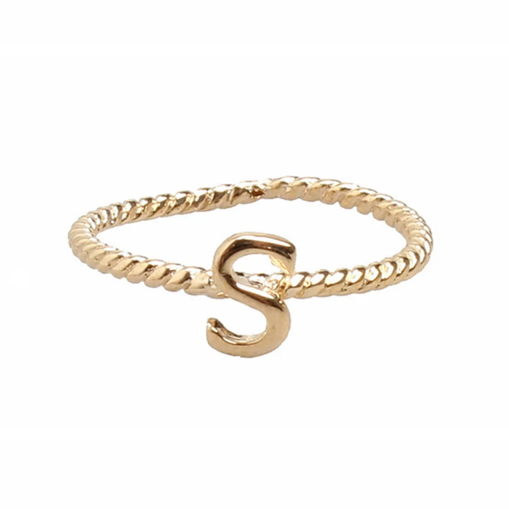 925 Sterling Silver Alphabet S Letter Ring With Jewelry Design