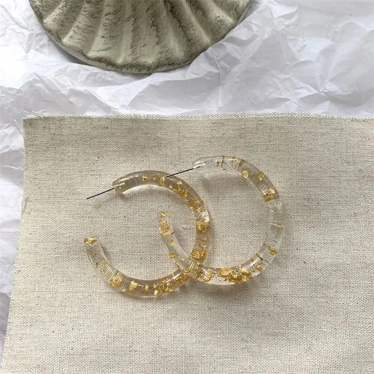 
Fashion New Fashion Acetate Geometric Hoop Earrings Jewelry Tortoise Shell Stud Earring For Women 