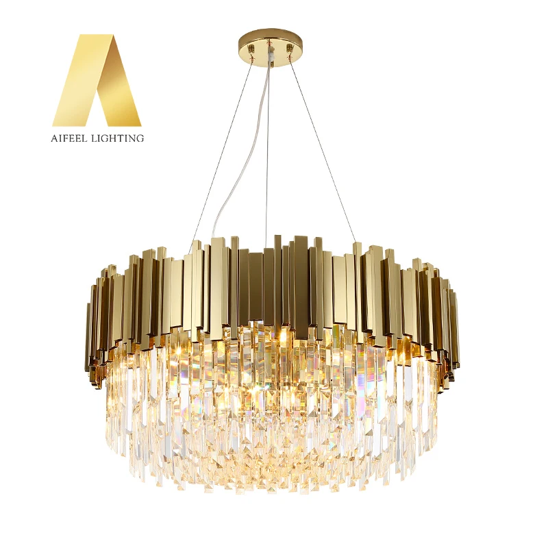 
post modern luxury k9 crystal chandelier lighting gold chandeliers pendant lights for home 
