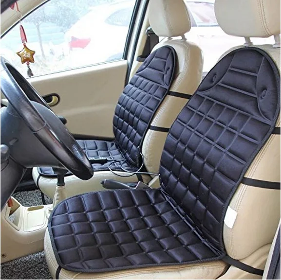 Top quality durable universal 12V 24V adult comfortable massage heated car driver heating seat cushion for height
