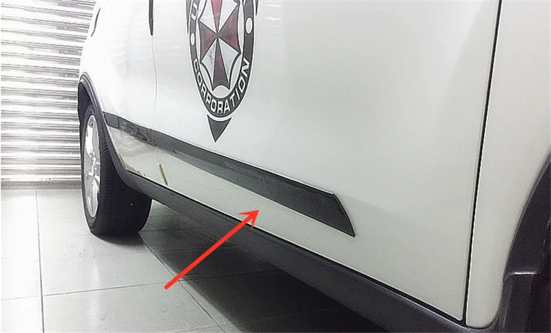 Carbon Fiber Look Car Door Plate Sill Scuff Cover Sticker Panel Protector