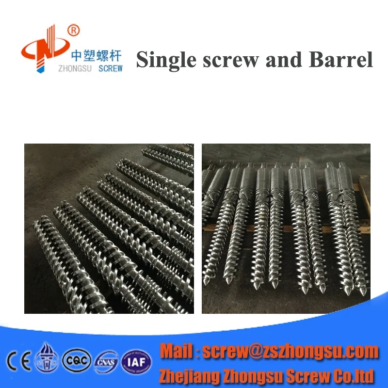 65/132 extruder screw pvc conical twin screw and barrel