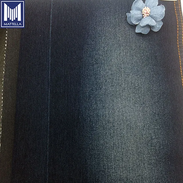 1615 # Легкая однотонная 2/1 эластичная хлопковая ткань спандекс джинсовая ткань в наличии для фабрики Бангладеш