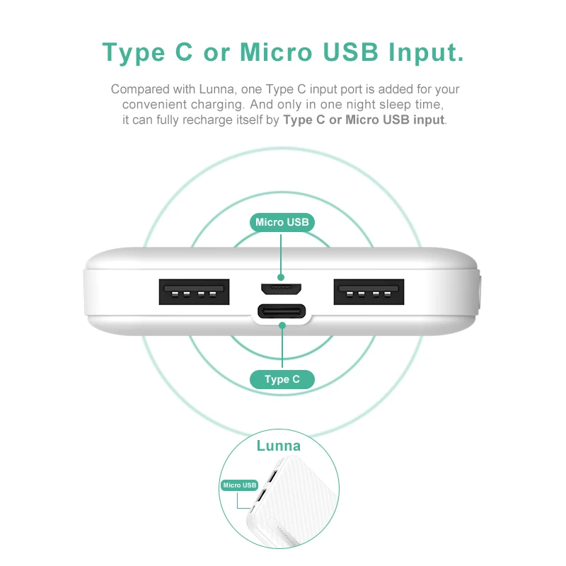 
10500mah capacity 5v 2.1a double usb output mobilephone power bank 