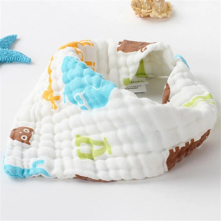 
2016 cheap wholesale 100% cotton terry towel fabric triangle bandana baby bibs 