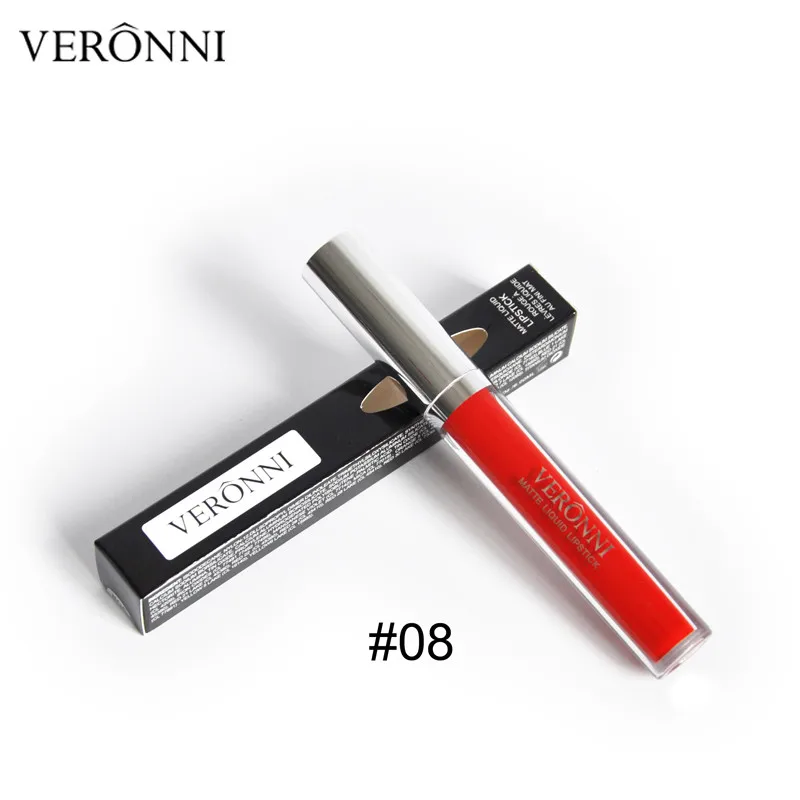 VERONNI Liquid Matte Vegan Lipstick Waterproof Red Lip Makeup Tattoo Lasting Tint Plumper Lip Gloss Rouge A Levre Mat Labiales