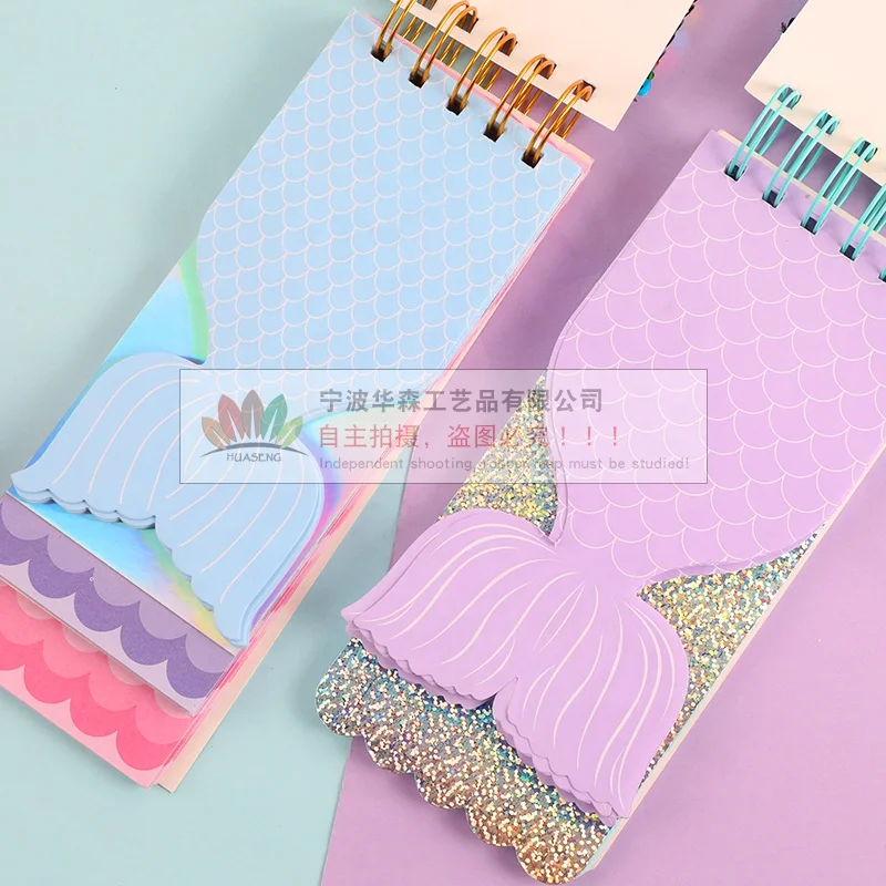 Promotional On Sale Logo Tilpas Mermaid Coil Notepad custom shaped spiral notepad