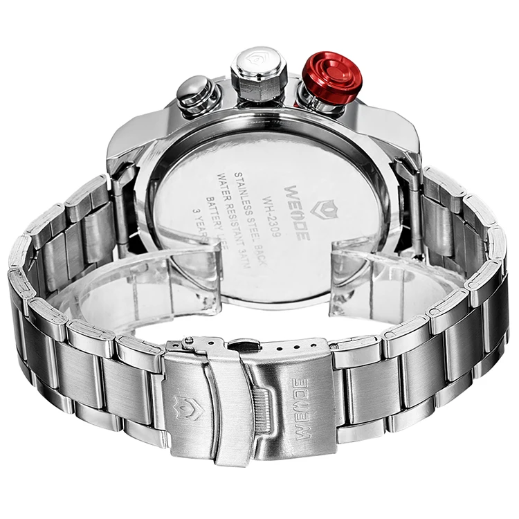 
Custom Logo Full Steel Water Proof Wholesale Wrist Watches Men LED Digital Fashion Sports Quartz Watch 