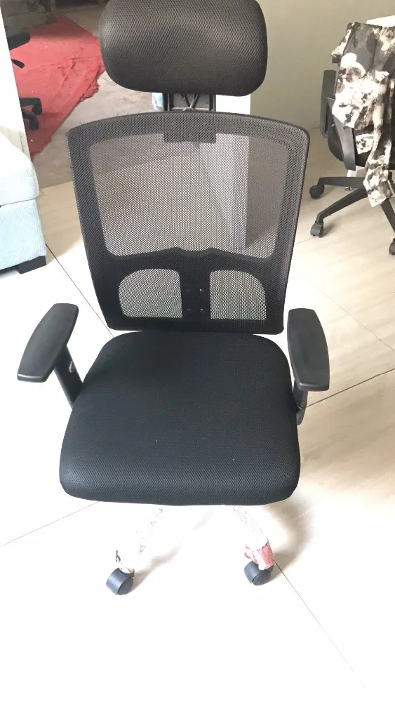 
Office Furniture mesh chair with heardrest adjustable armrest chrome base JYX0166 