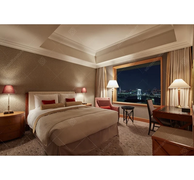 Contemporary Style Wooden Hotel Room Furniture Sets Hotel Bedroom Furniture Sets Upholstered