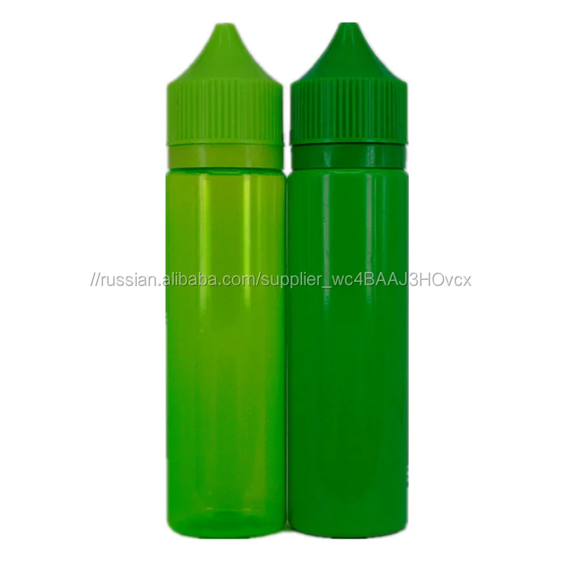 60 мл зеленая пластиковая бутылка пустой e сок бутылки для курительного масла с детским колпачком