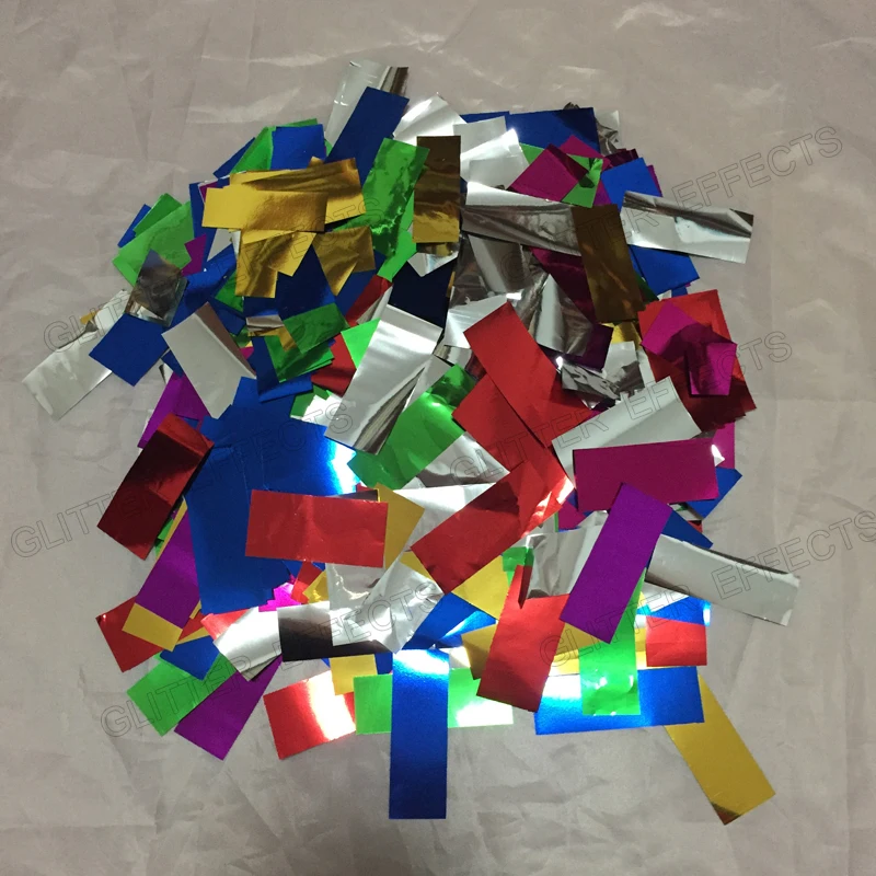 Double face color gold metalic aluminum confetti paper for confetti machine