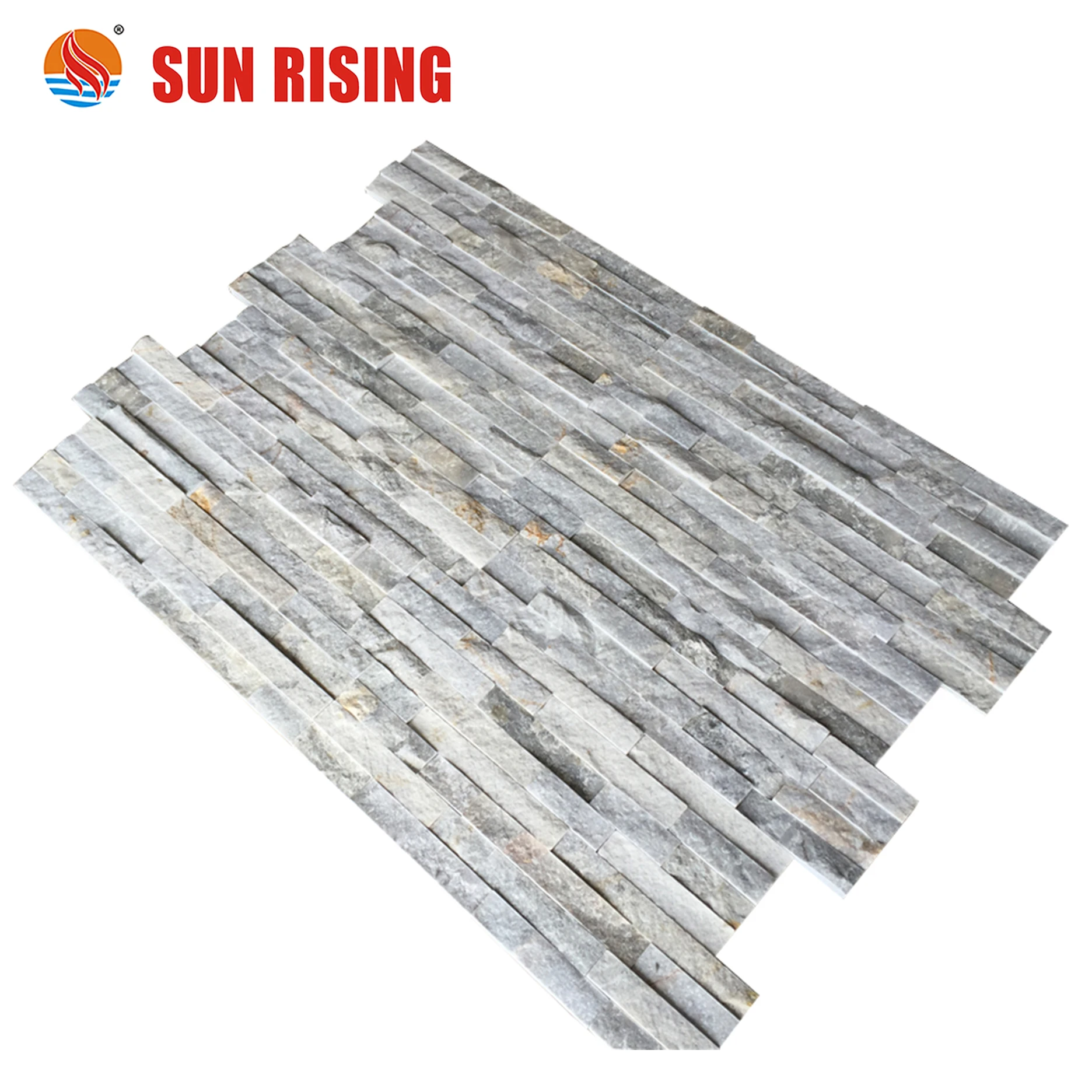 Natural Grey Color Stone  Wall Cladding Tile  Ledge Stone Panel