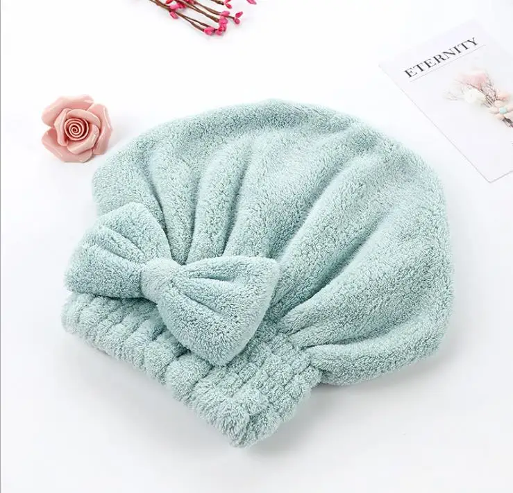 Quick Drying Lady Bath Towel Dry Hair  Microfiber Bath Towel Hair Dry Shower Cap