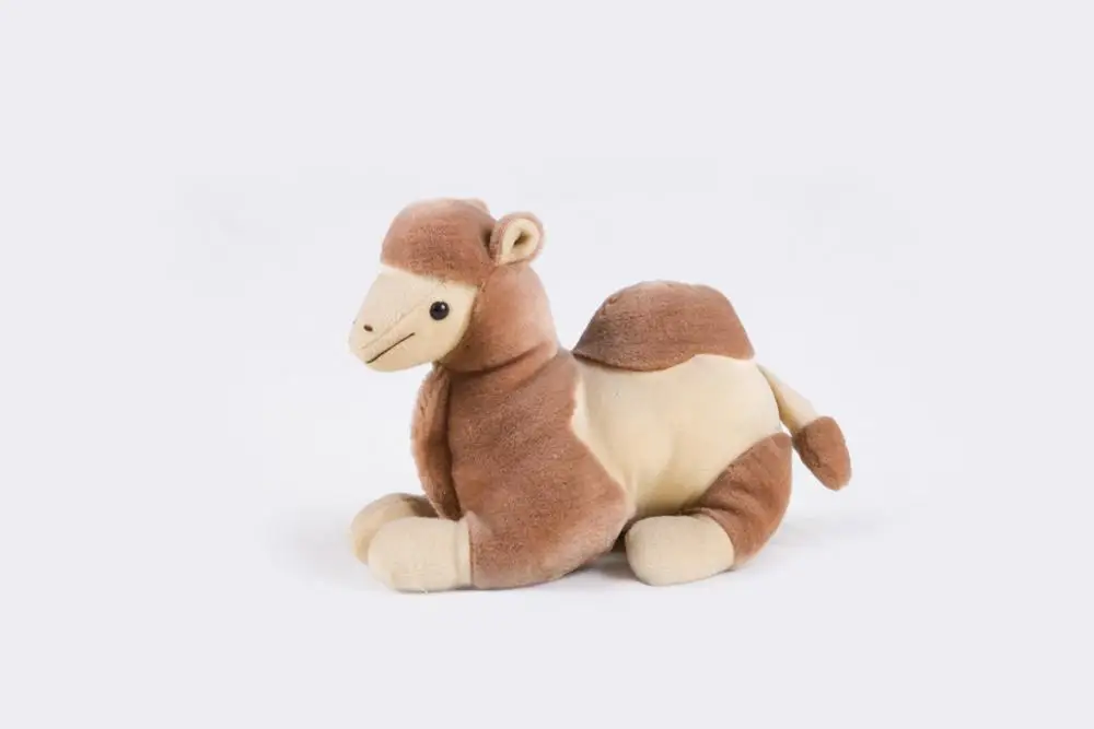 Plush stuffed toys cute brown and black realistic camel