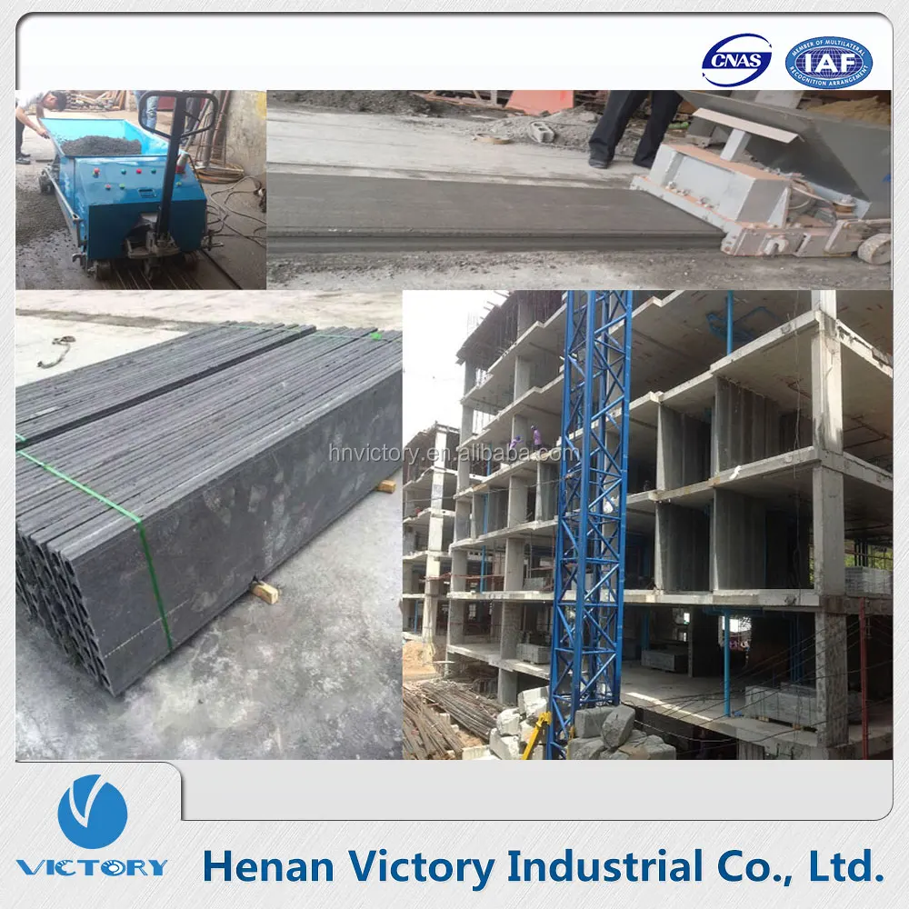 Precast concrete hollow core wall panel extruder machine