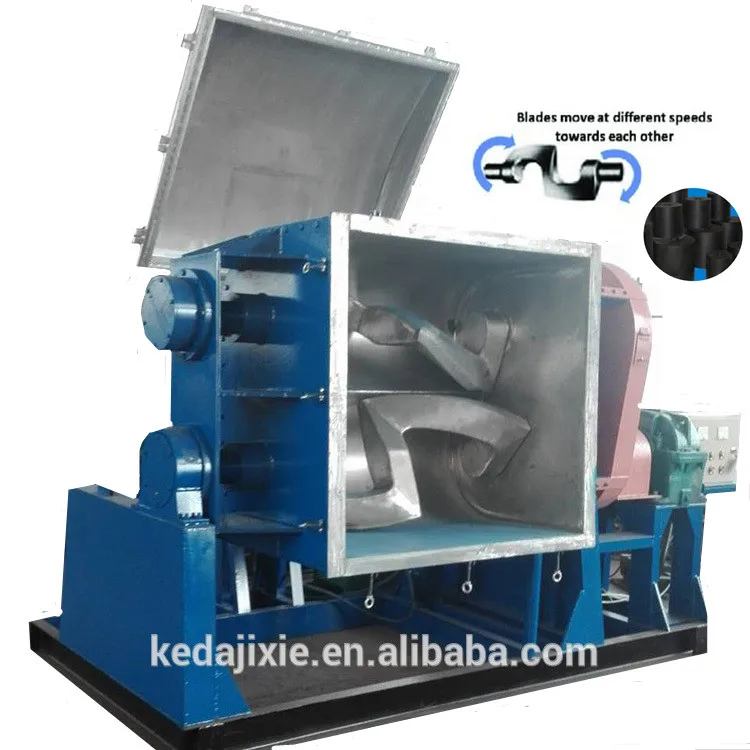 CMC, Cellulose, Ink, Plasticine, Carbon, Rubber Mixer Sigma Kneader with Ball Valve, Tilting, Screw Extruding Discharge